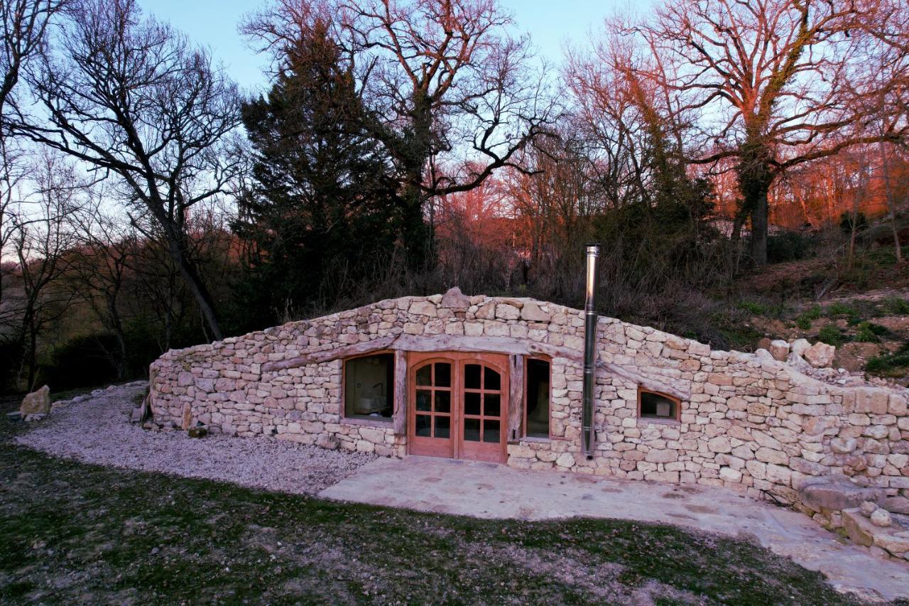 Maison Terre Les Cabanes De Fallot - Sauna Bain-Froid Piscine Naturelle L'isle-Bouzon Zewnętrze zdjęcie