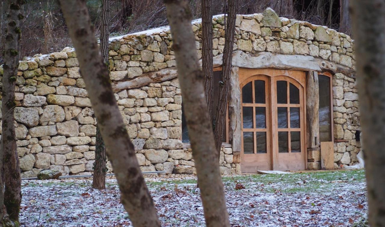 Maison Terre Les Cabanes De Fallot - Sauna Bain-Froid Piscine Naturelle L'isle-Bouzon Zewnętrze zdjęcie