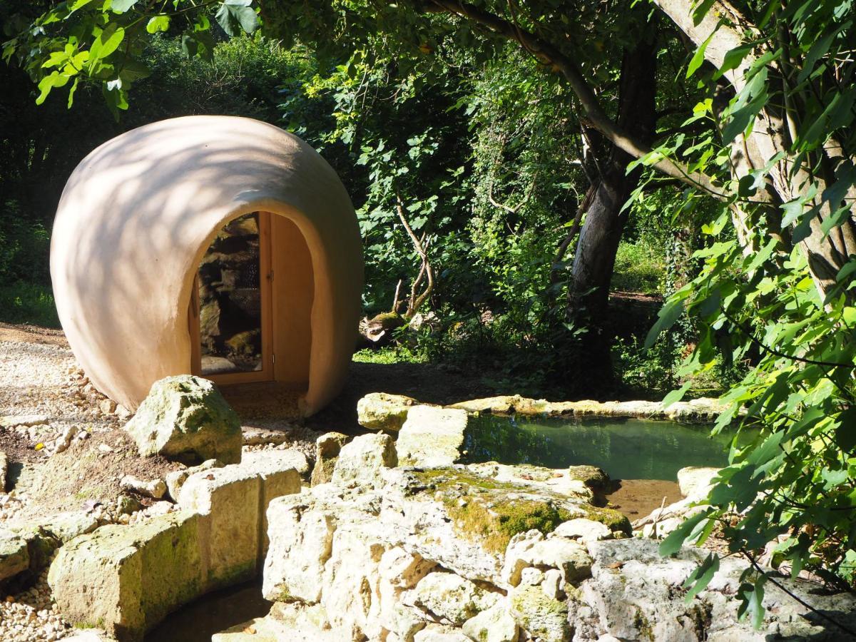 Maison Terre Les Cabanes De Fallot - Sauna Bain-Froid Piscine Naturelle L'isle-Bouzon Zewnętrze zdjęcie