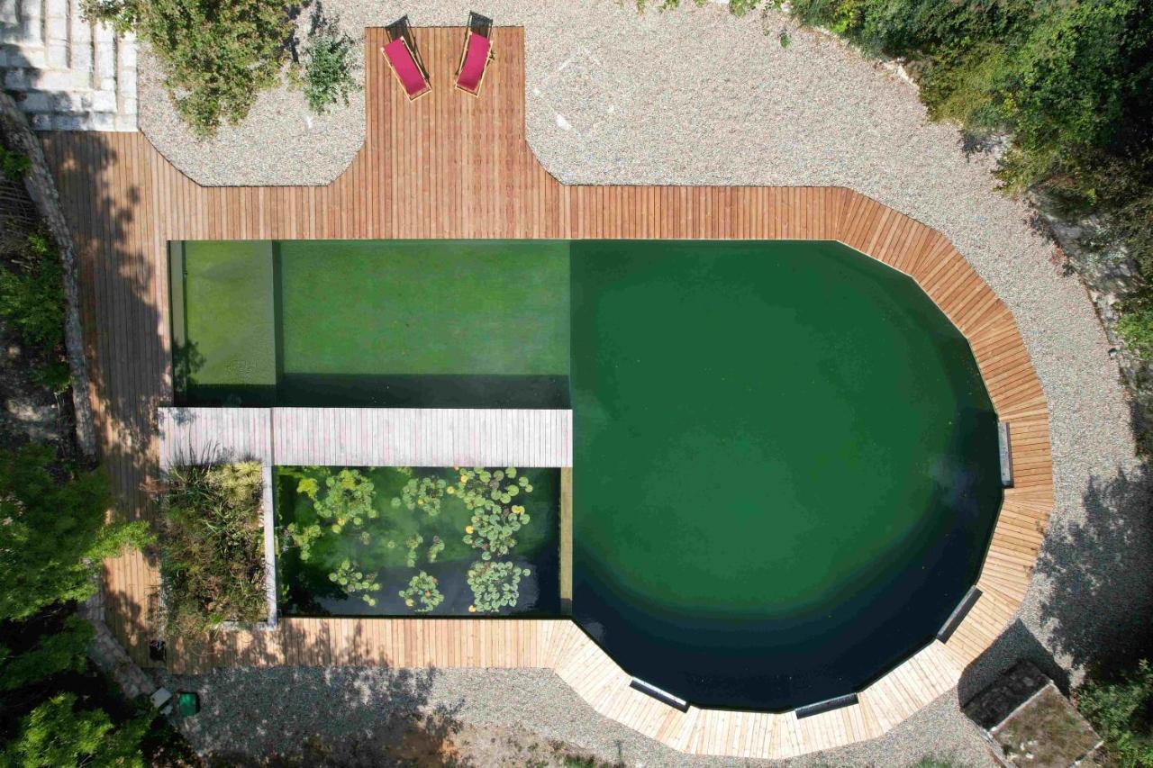 Maison Terre Les Cabanes De Fallot - Sauna Bain-Froid Piscine Naturelle L'isle-Bouzon Zewnętrze zdjęcie