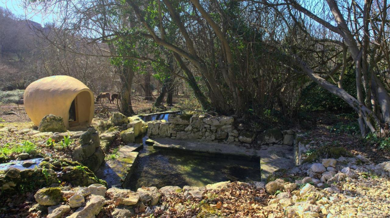 Maison Terre Les Cabanes De Fallot - Sauna Bain-Froid Piscine Naturelle L'isle-Bouzon Zewnętrze zdjęcie